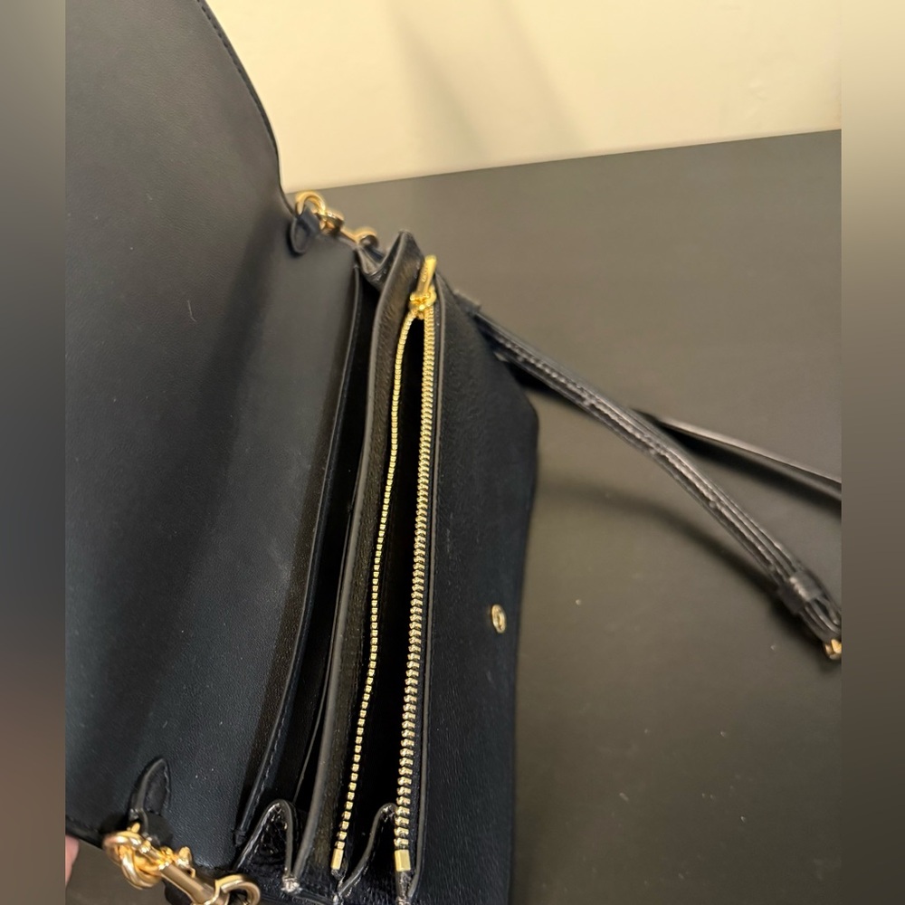 Coach black small Leather Crossbody Bag